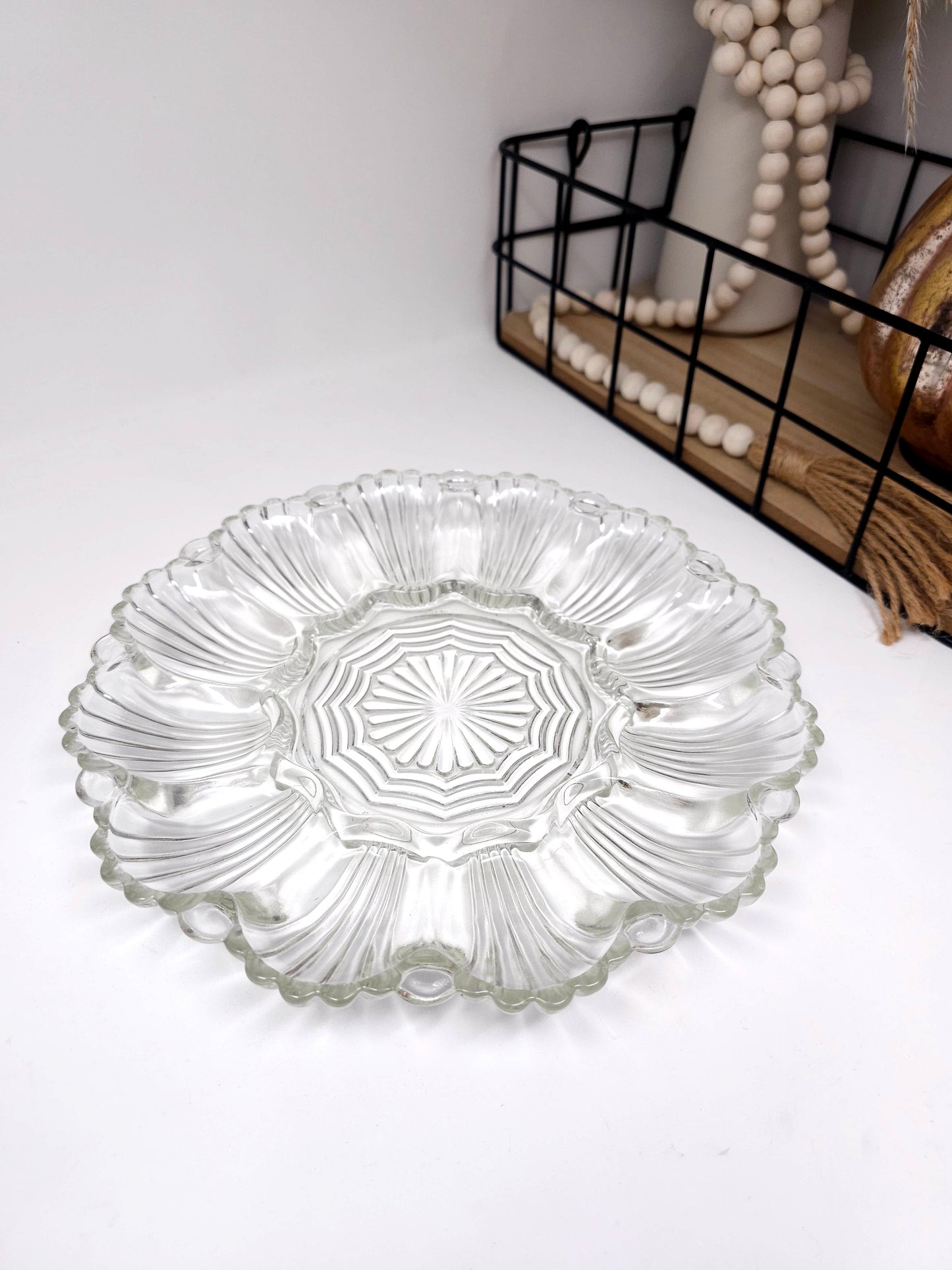 Vintage Anchor Hocking Fire King Deviled Egg Dish