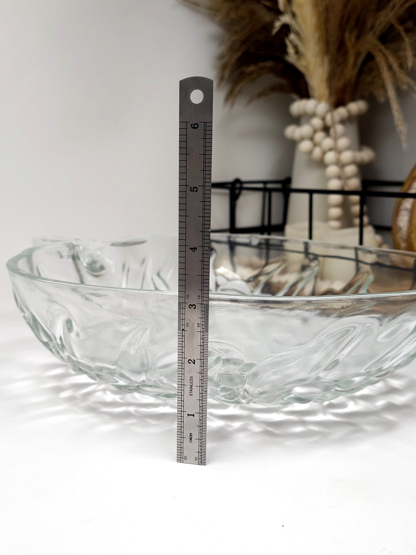 Vintage Clear Glass Indiana Grape Bowl