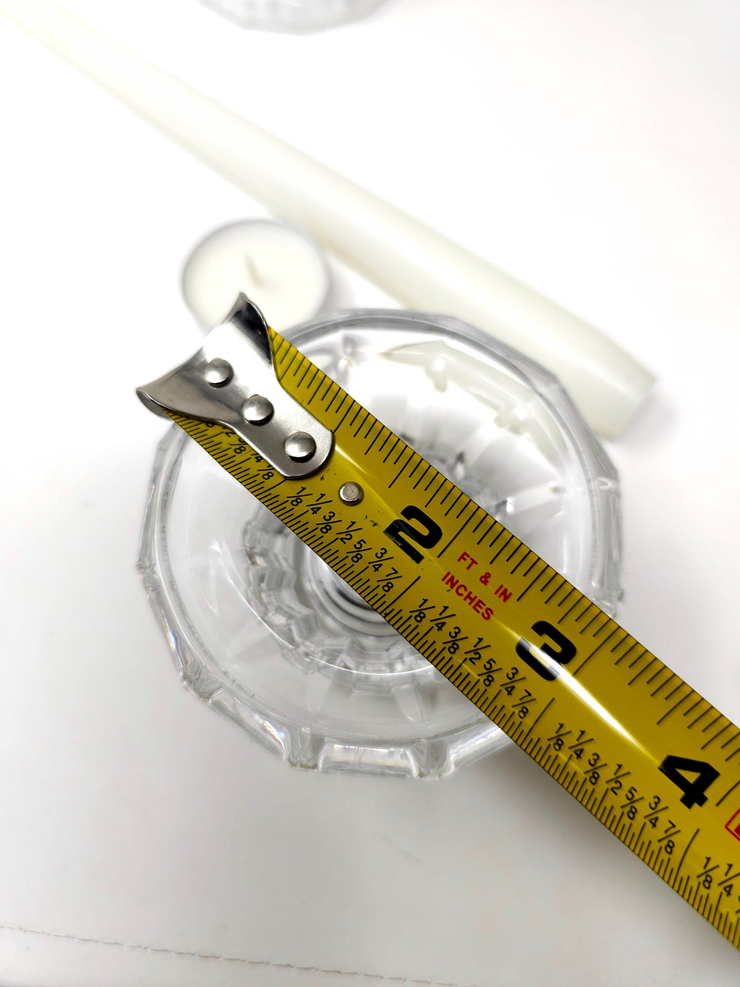 Vintage Crystal Double Side Candle Holder, Glass Votive Tealight Candle Holder