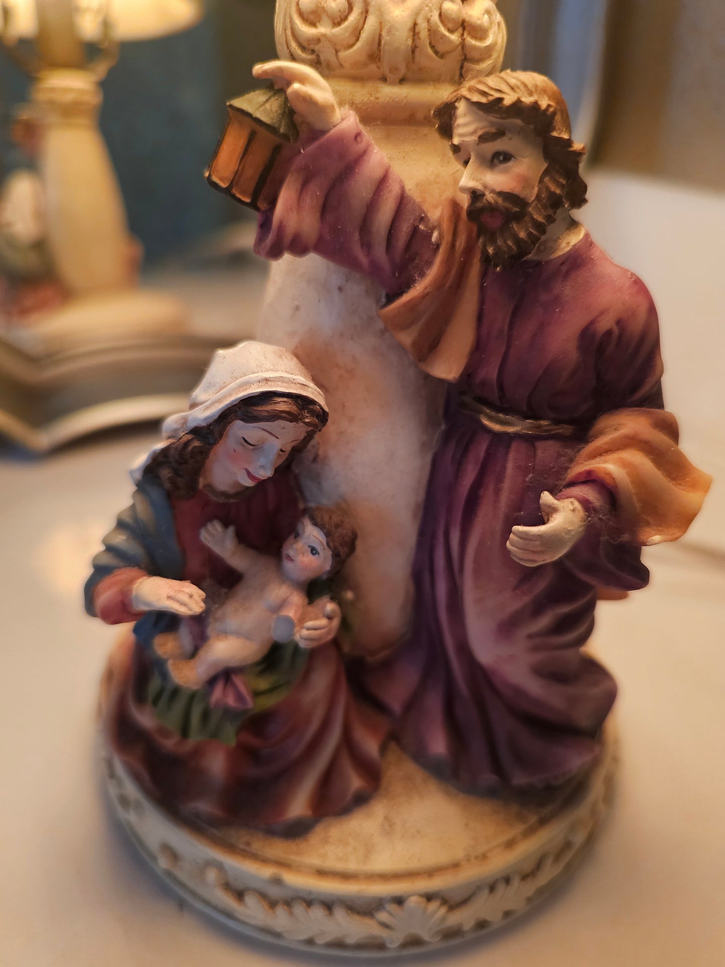 Nativity Scene Table Lamp -Vintage