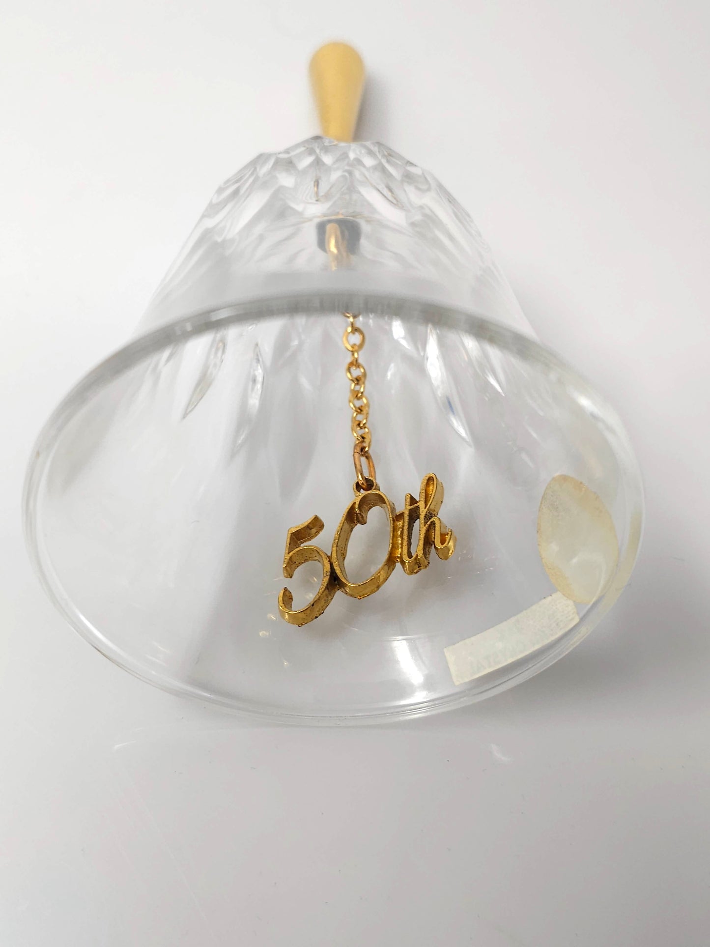 Vintage 1984 Gerity Products 24 Karat Gold Glass Bell Collectable Glass Bell