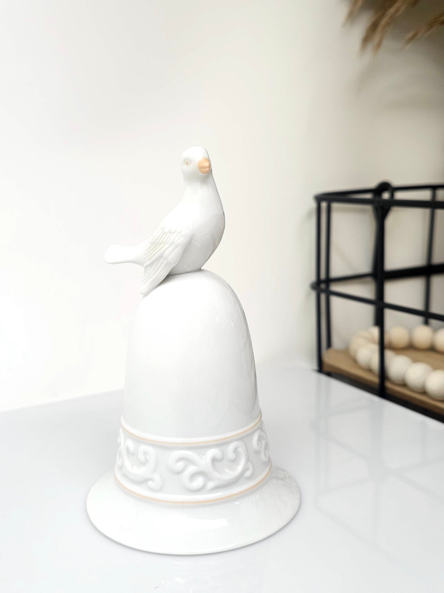 Avon Porcelain Dove Bell from The Tapestry Collection-Vintage-Circa 1981