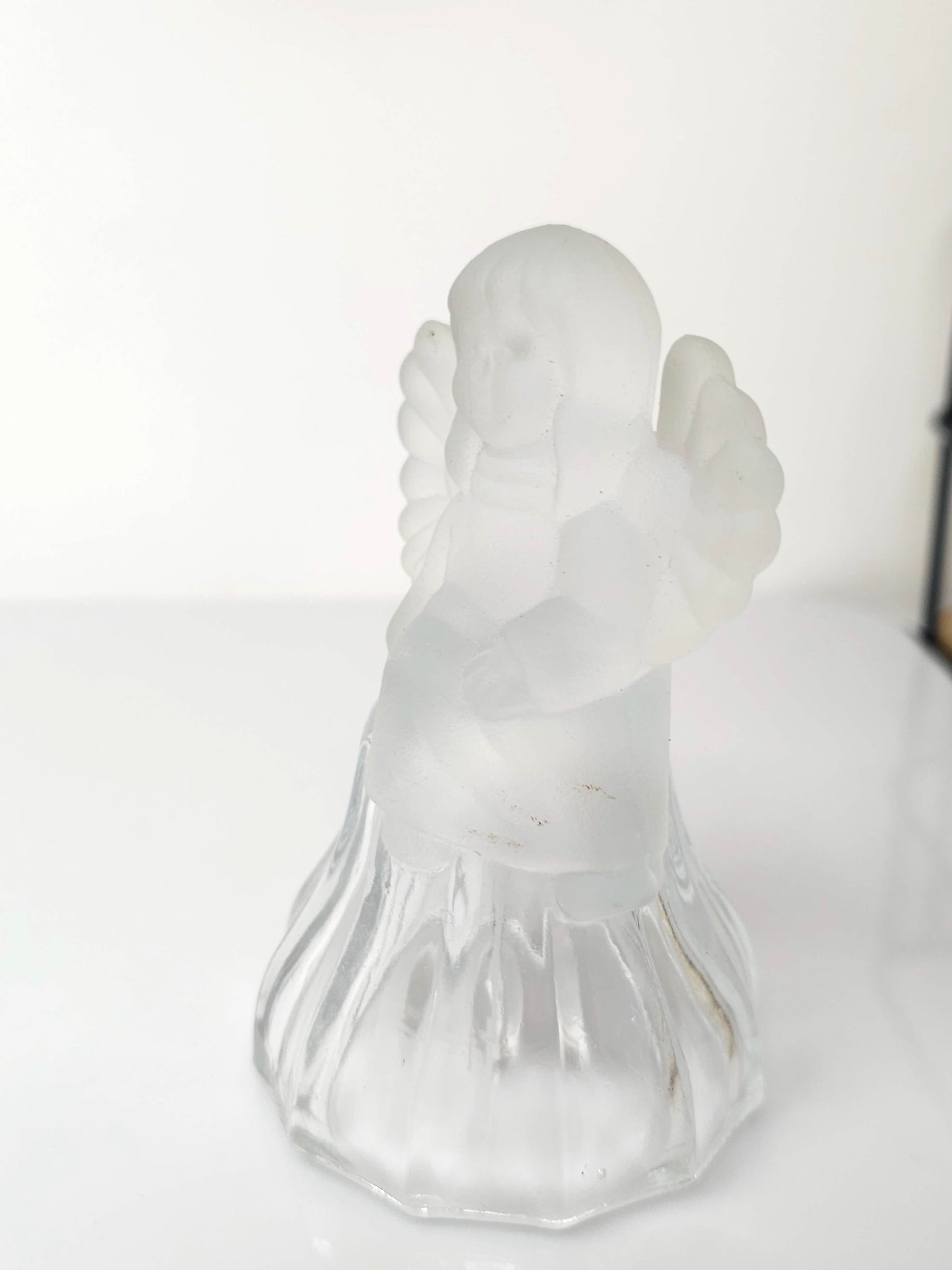 Mikasa Crystal Vintage Frosted Angel Bell, Rare Find