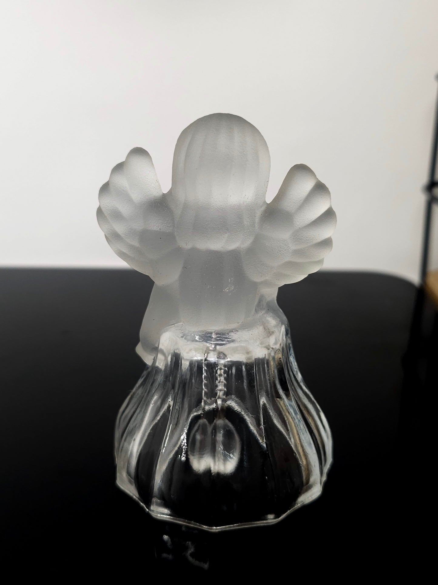 Mikasa Crystal Vintage Frosted Angel Bell, Rare Find