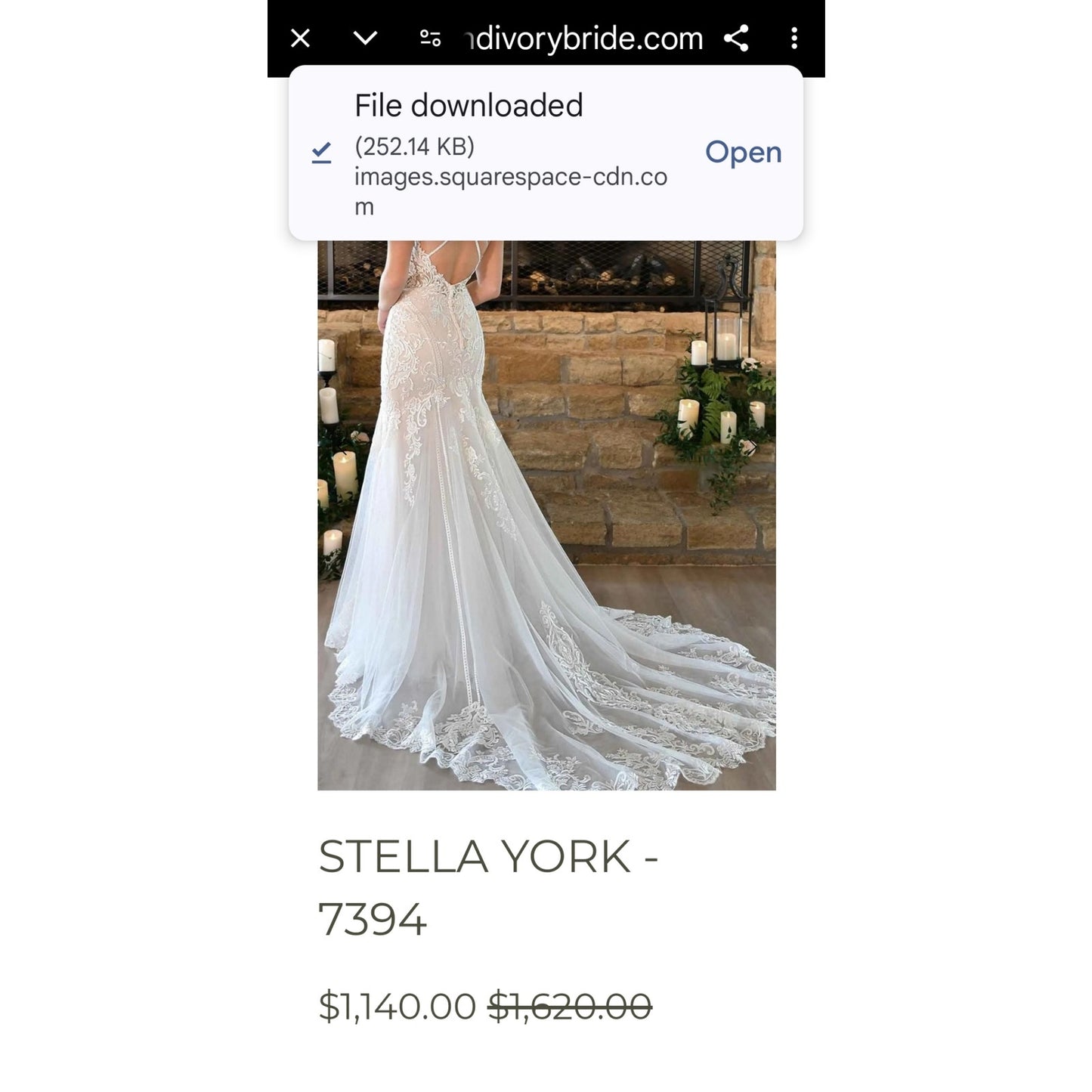 Stella York Wedding Dress Size 10 Ivory/Almond NWT Sample condition