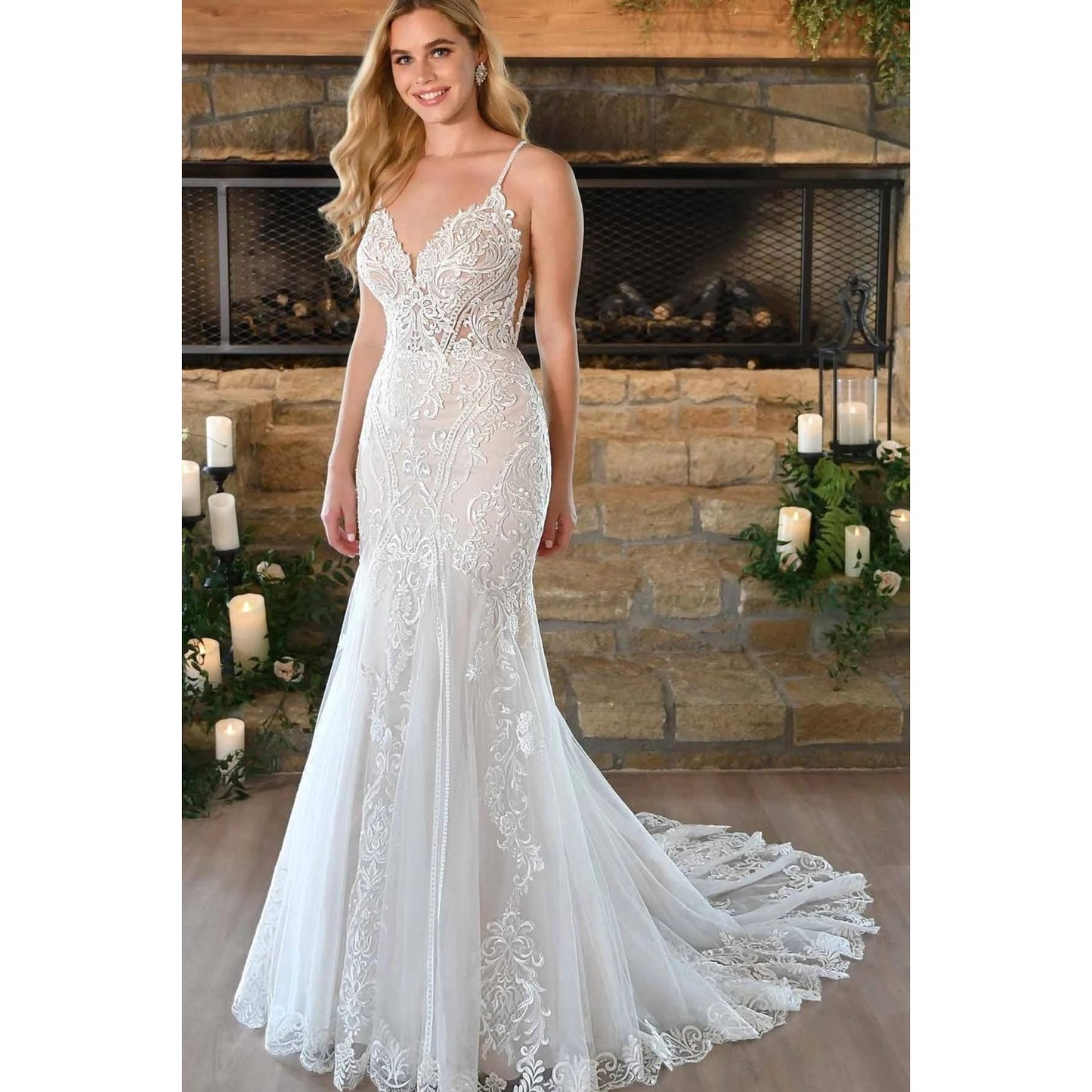 Stella York Wedding Dress Size 10 Ivory/Almond NWT Sample condition